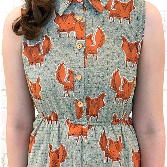 NWT La Vie Lente Little Fox Dress - Picture 5 of 7